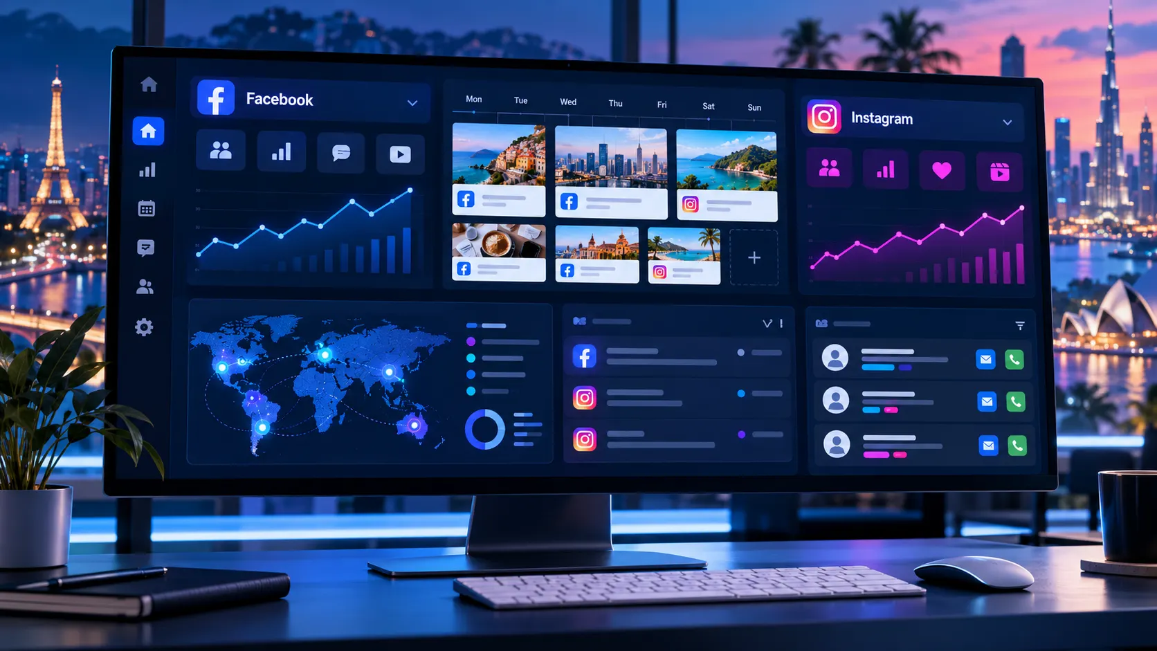 Facebook和Instagram海外社媒线索运营后台场景